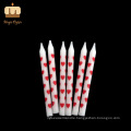 Professional Team 100% Natural Wax Silver and Gold Love Heart Print Birthday Candles for Sale Factory